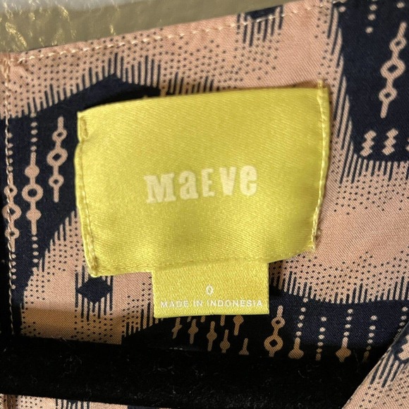 Anthropologie Maeve Zola Bear Print Shift Dress Pink & Black Animal Print Size 0 - Picture 5 of 12